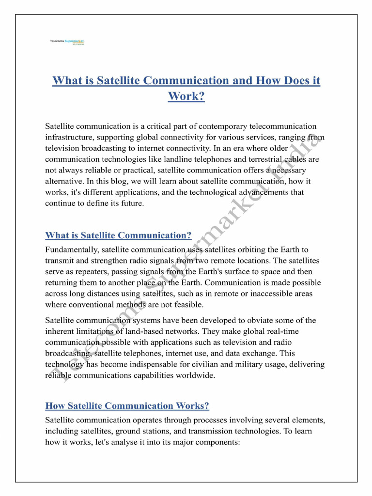 Satellite Communication | PDF