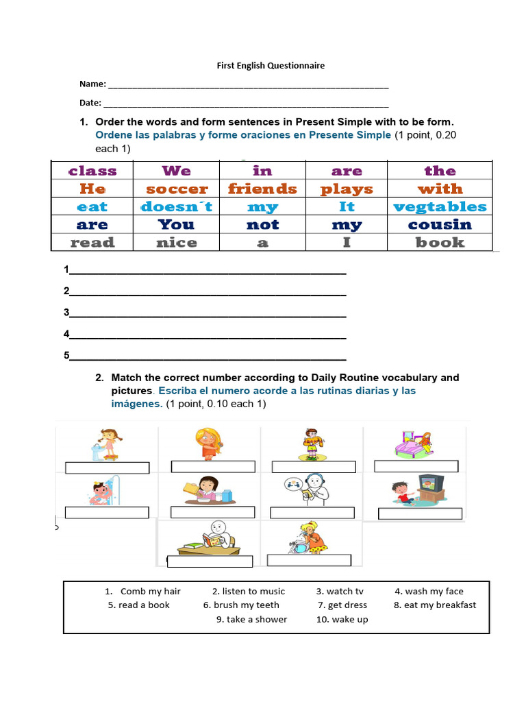First English Questionnaire | PDF | Languages | Foreign Language Studies