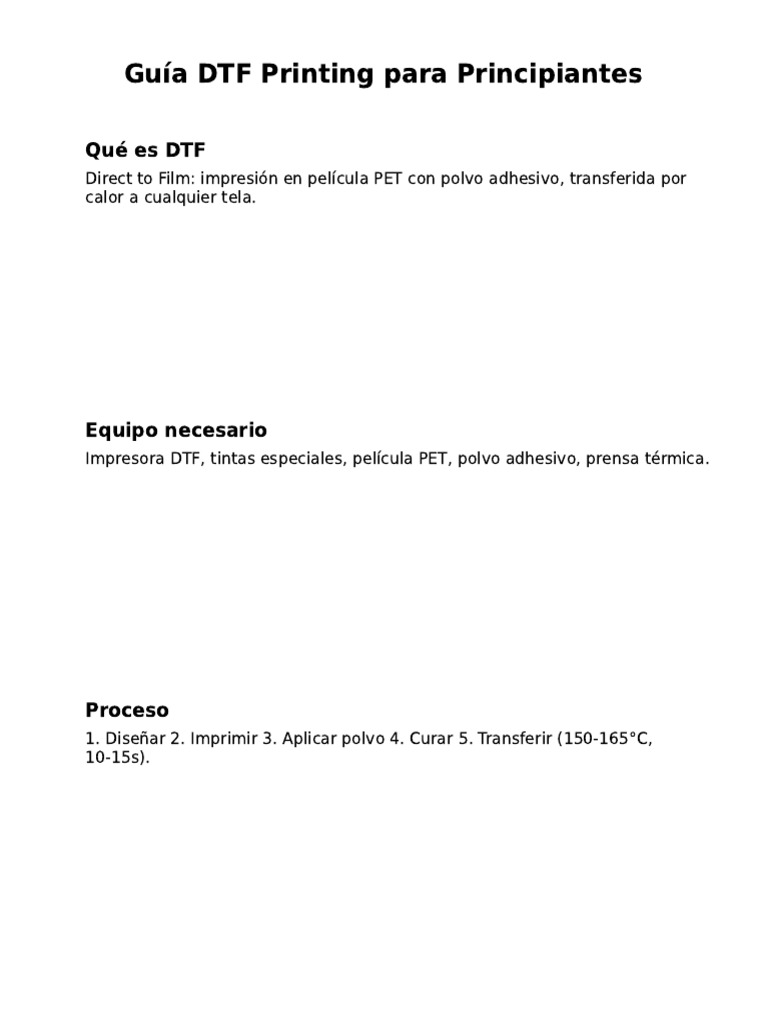 Guia Dtf Printing | PDF