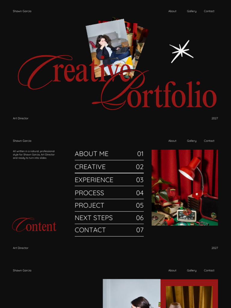 Red and Black Minimalist Creative Portfolio Presentation | PDF ...