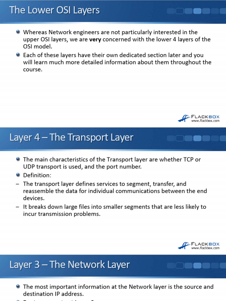 03-06 the Lower OSI Layers | PDF