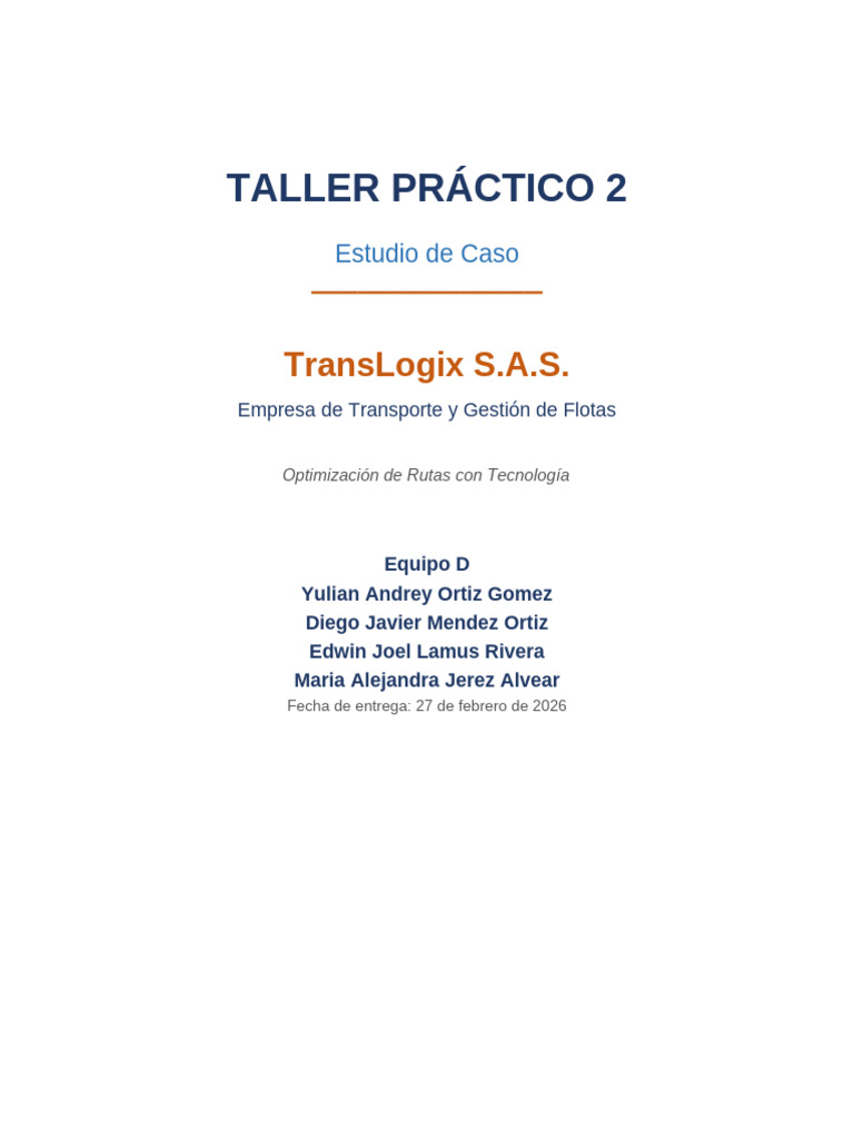 TransLogix_Taller2_EquipoD | PDF | Itil | Cobit