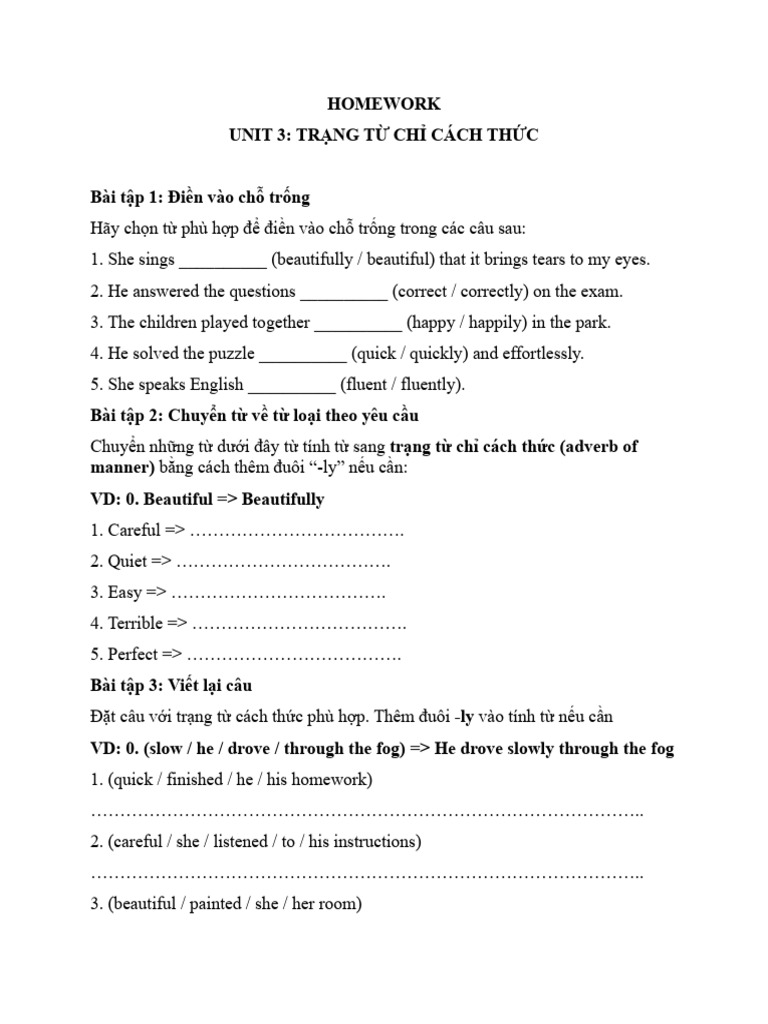 Homework Unit 3 + 4 | PDF