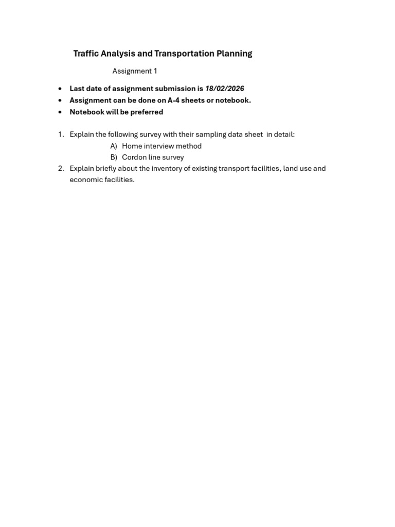 TA & TP Assignment 1 | PDF