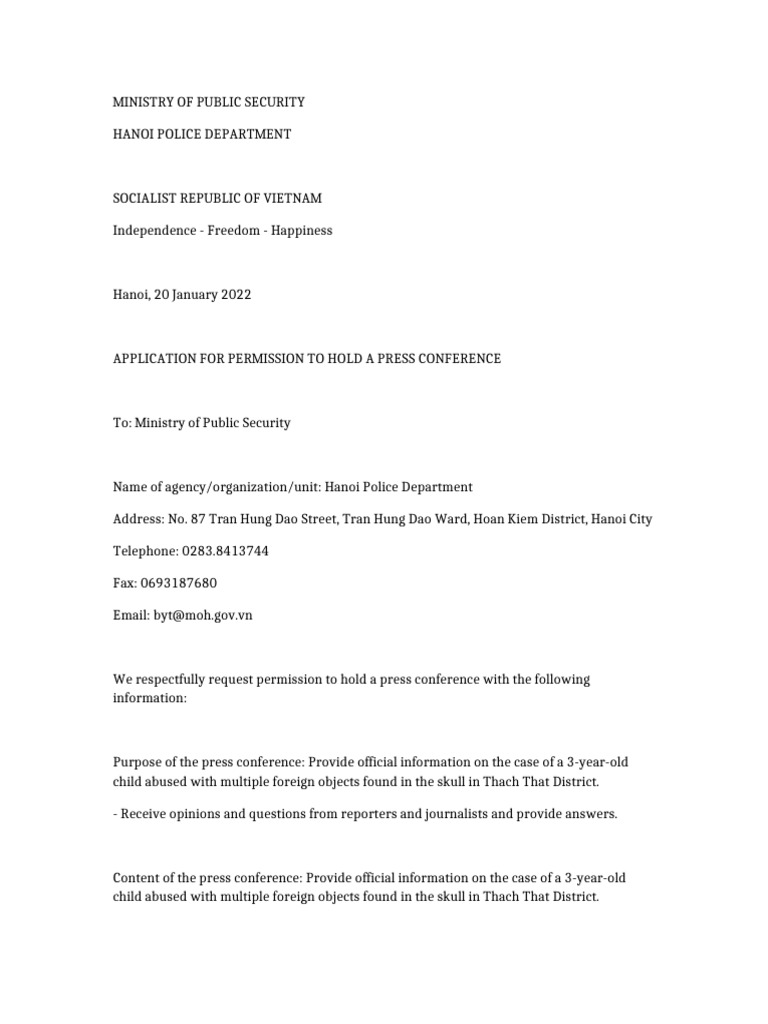 Translated Press Conference Document | PDF | Hanoi | Vietnam