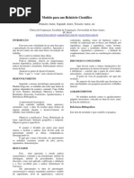 Modelo de Relatorio Cientifico