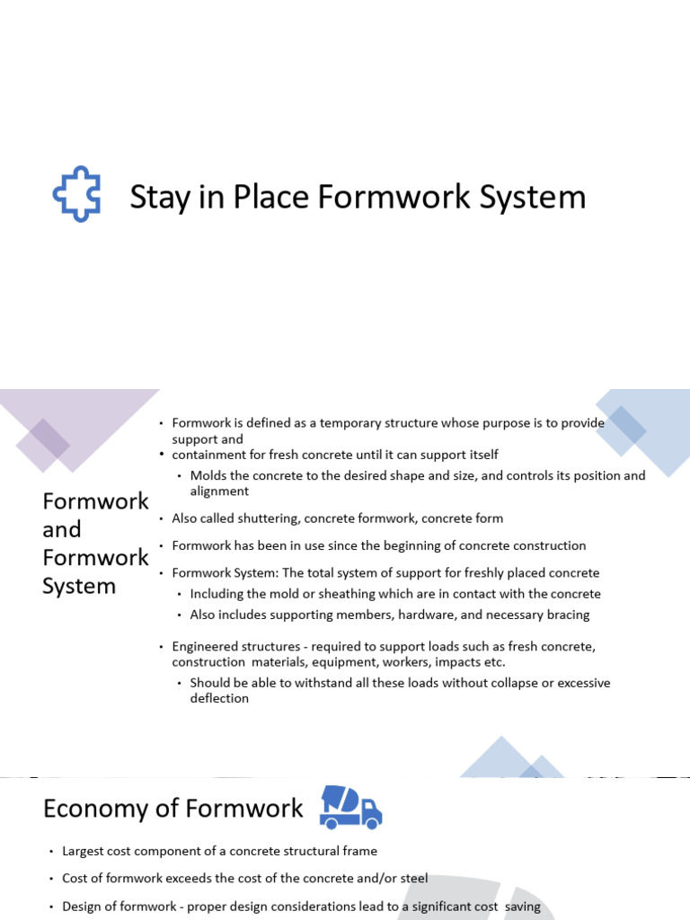 Stay in Place Formwork System-Converted-Compressed | PDF | Concrete ...