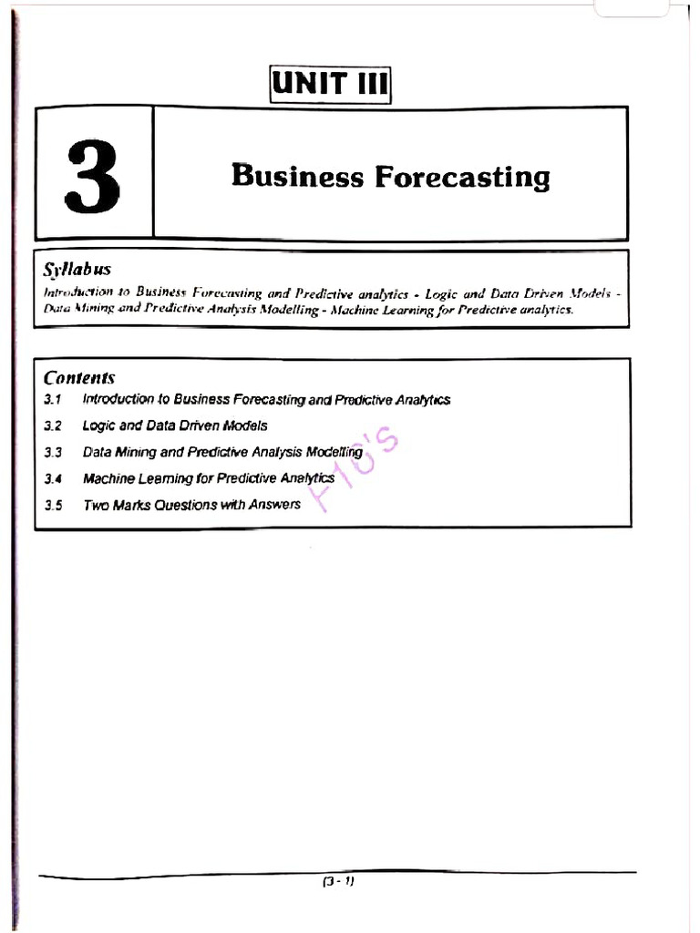 Ba Unit 3 Notes | PDF
