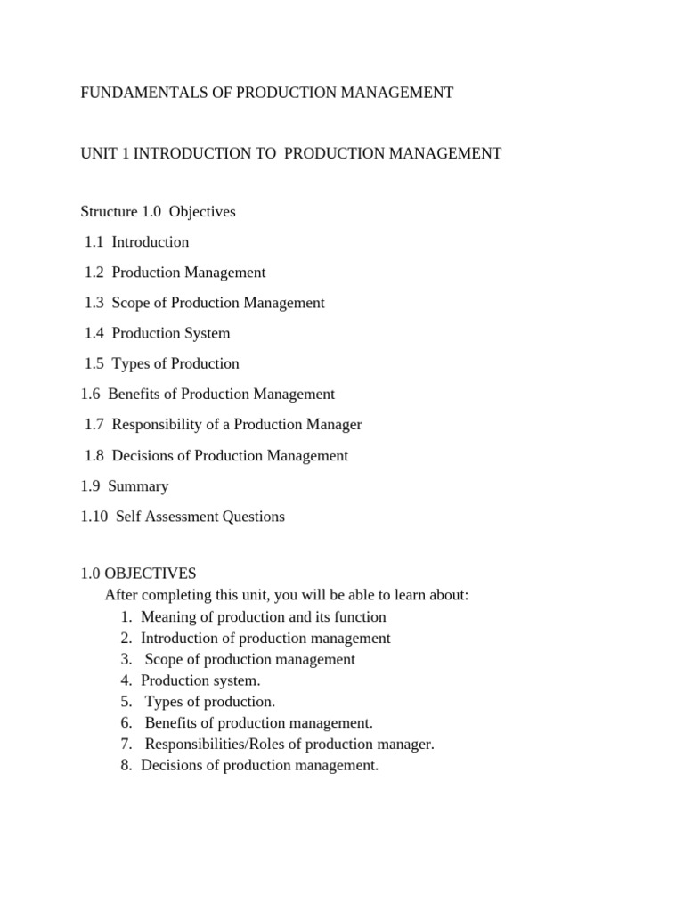 Fundamentals of Production Management | PDF | Quality Assurance | System