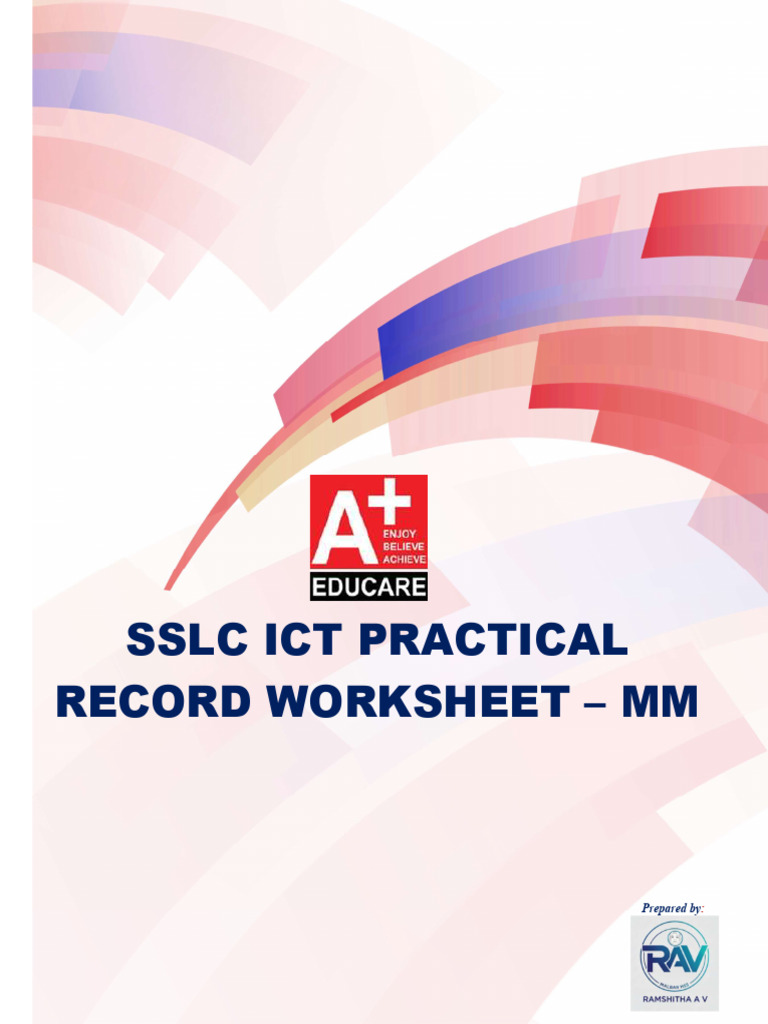 A+ Blog-sslc-it-All Chapter Based-record Practical Worksheet [Mm] | PDF ...