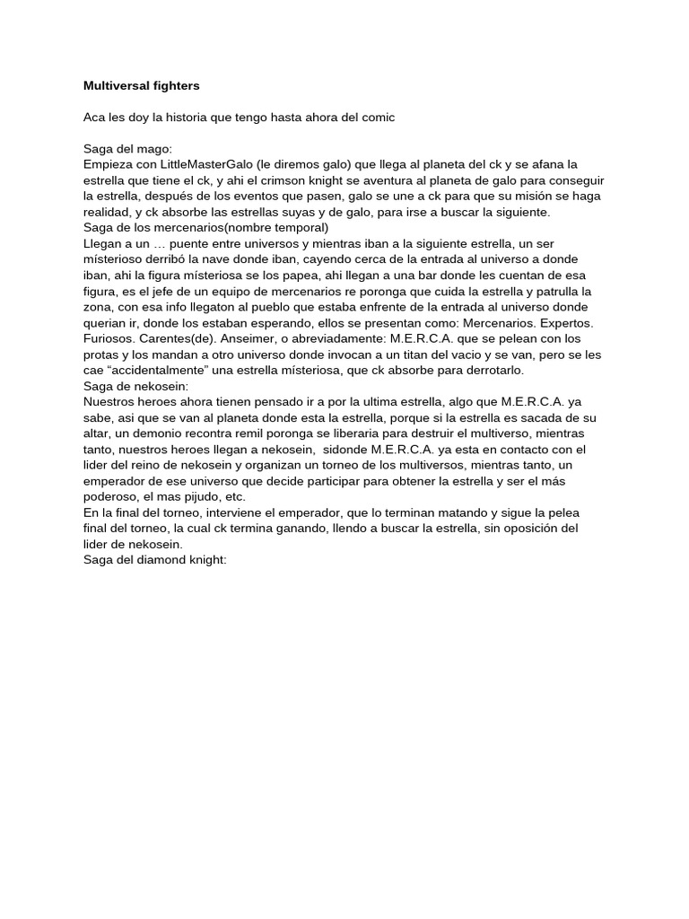 Multiversal Fighters | PDF
