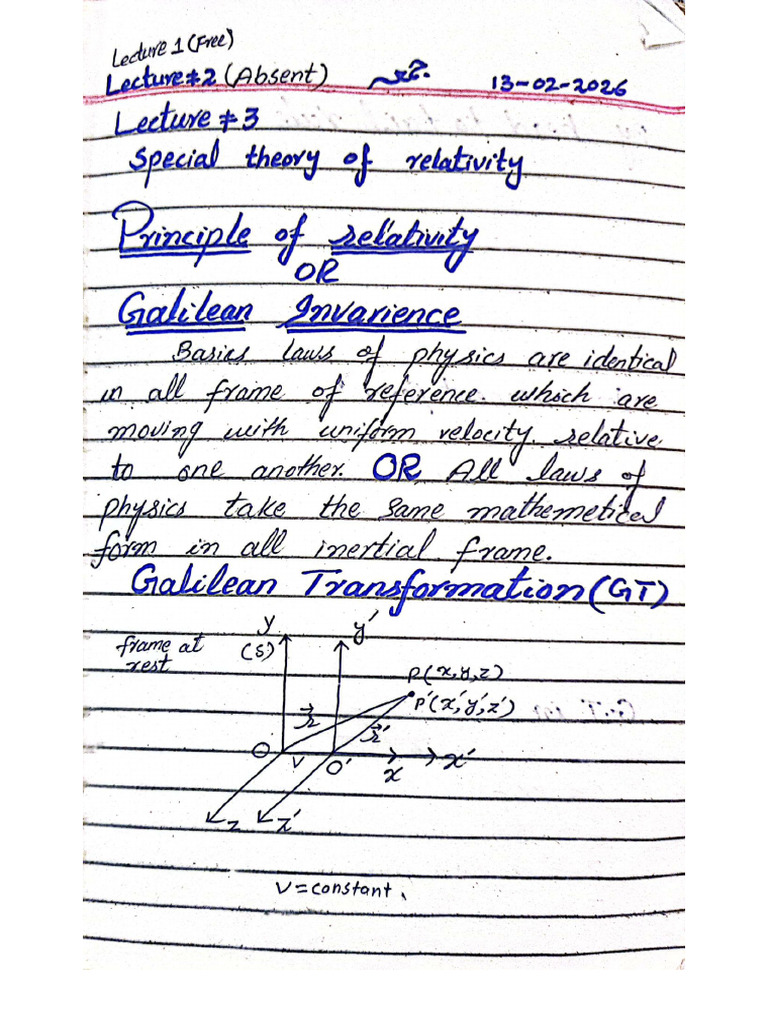 Special theory of relativity | PDF