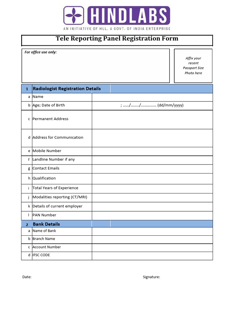 TRP Registration Form | PDF