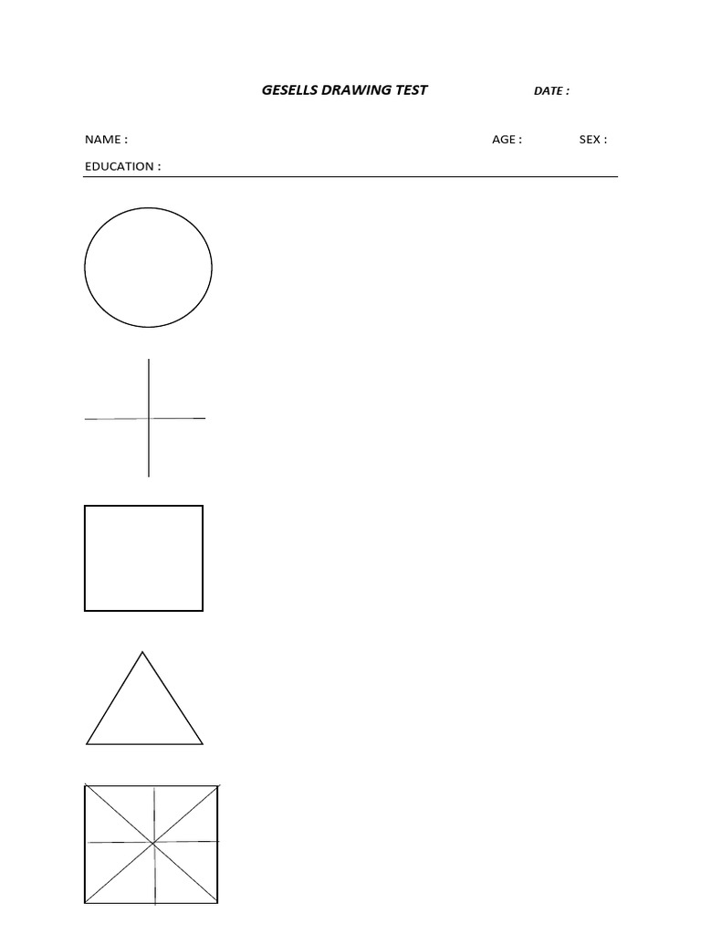 Gesells Drawing Test | PDF