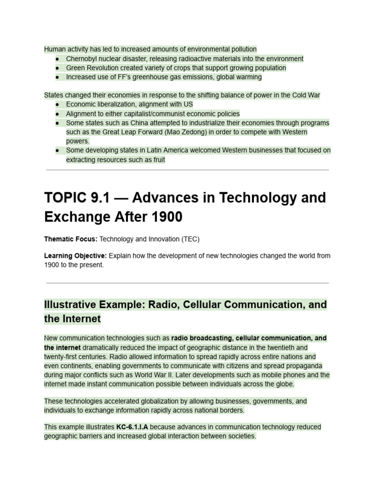 AP World MCQ_FRQ Concepts (7) | PDF | Globalization | Vaccines