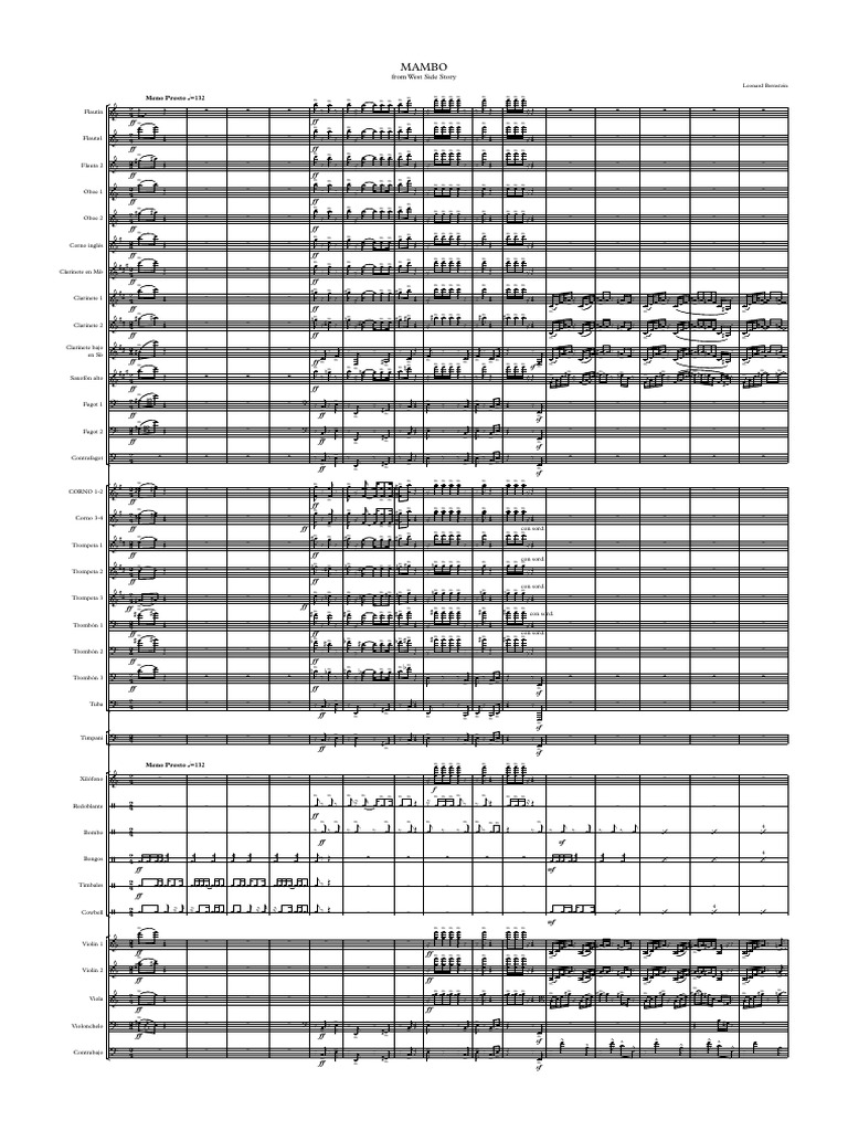 MAMBO - Partitura y Partes | PDF