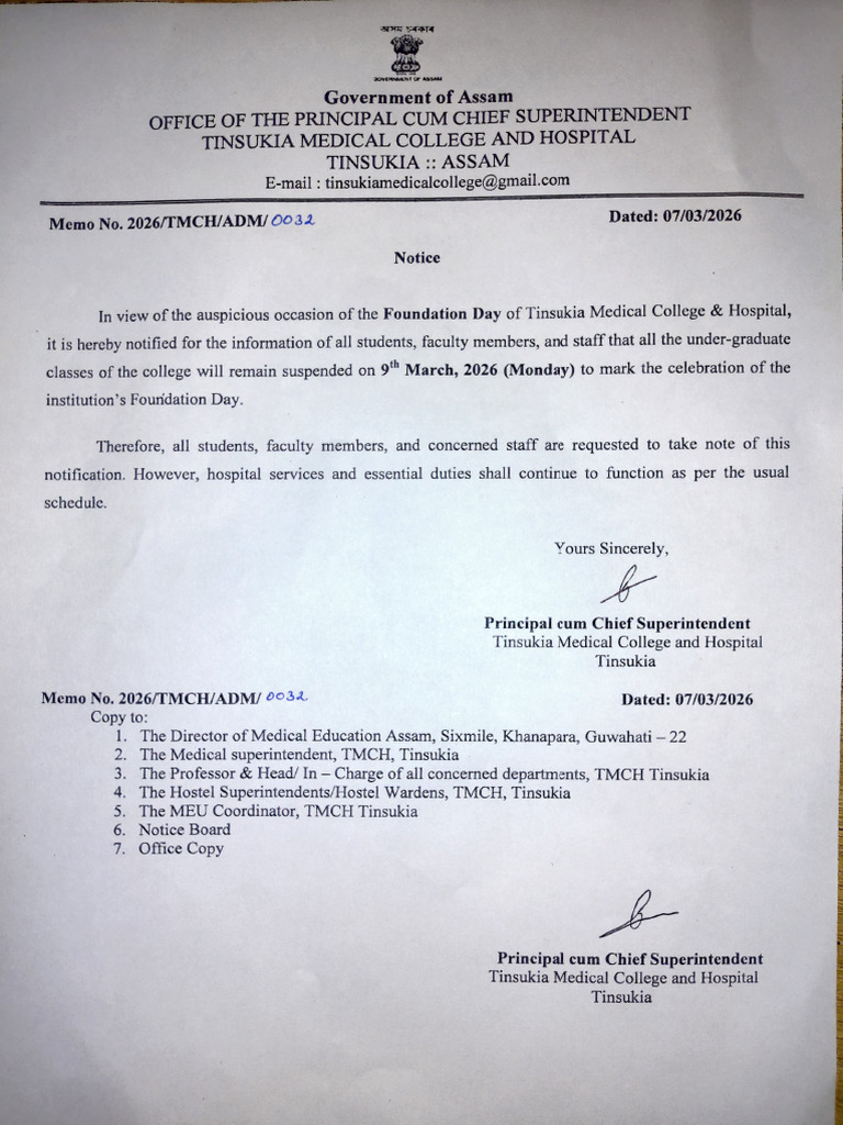 Foundation Day TMCH | PDF