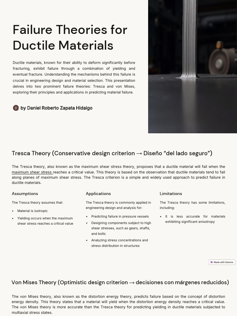 Lecture #03. Failure Theories For Ductile Materials | PDF | Strength Of ...