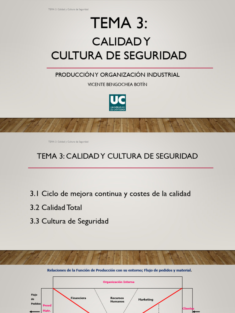 03 - TEMA 3 - Calidad y Cultura de Seguridad | PDF | Calidad (comercial ...