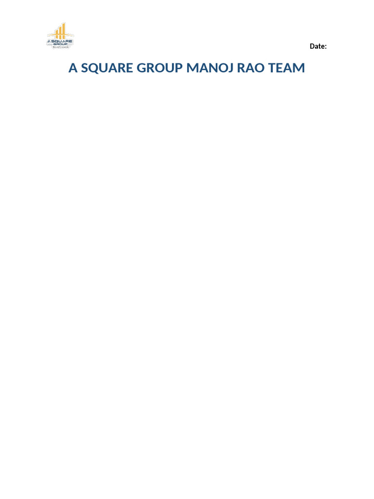 A Square Group Manoj Rao Team | PDF