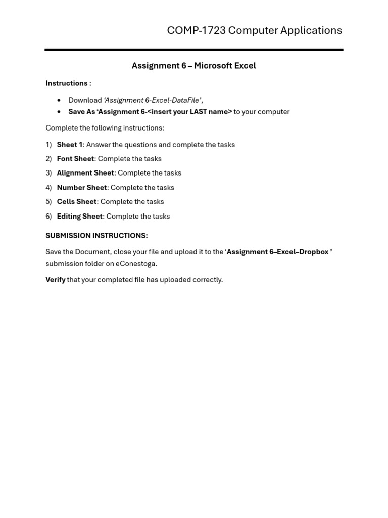Assignment 6 Instructions GC (1) | PDF
