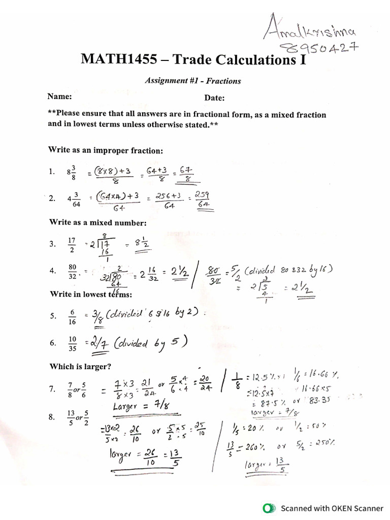 Maths Assignment 1 | PDF