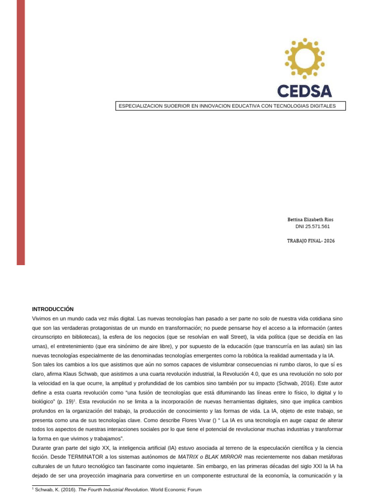 Trabajo Final Especializacion Ia Cdsa (Reparado) | PDF | Inteligencia ...