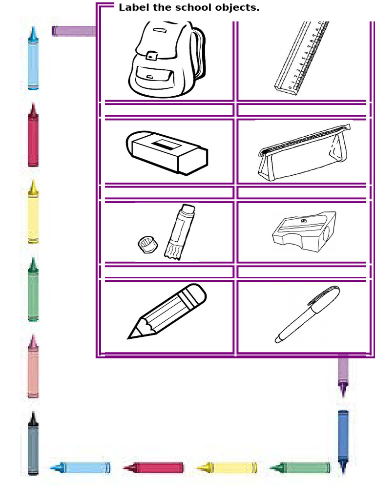 Classroom Objects Write Names | PDF