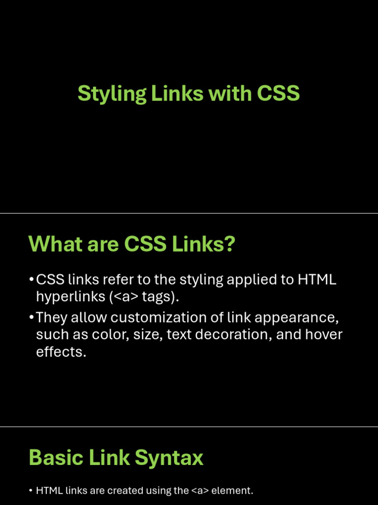 Styling Links With CSS | PDF