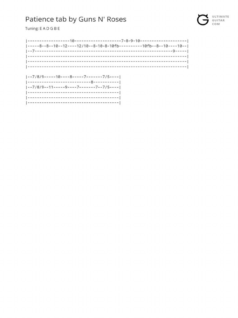Patience Tab | PDF