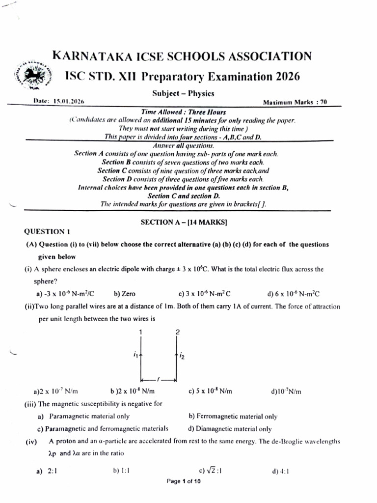 Kisa Phy q.paper 2026 | PDF