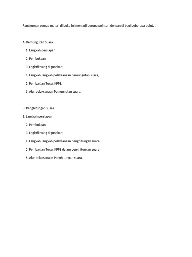 Rangkuman Semua Materi Di Buku Ini Menjadi Berupa Pointer | PDF