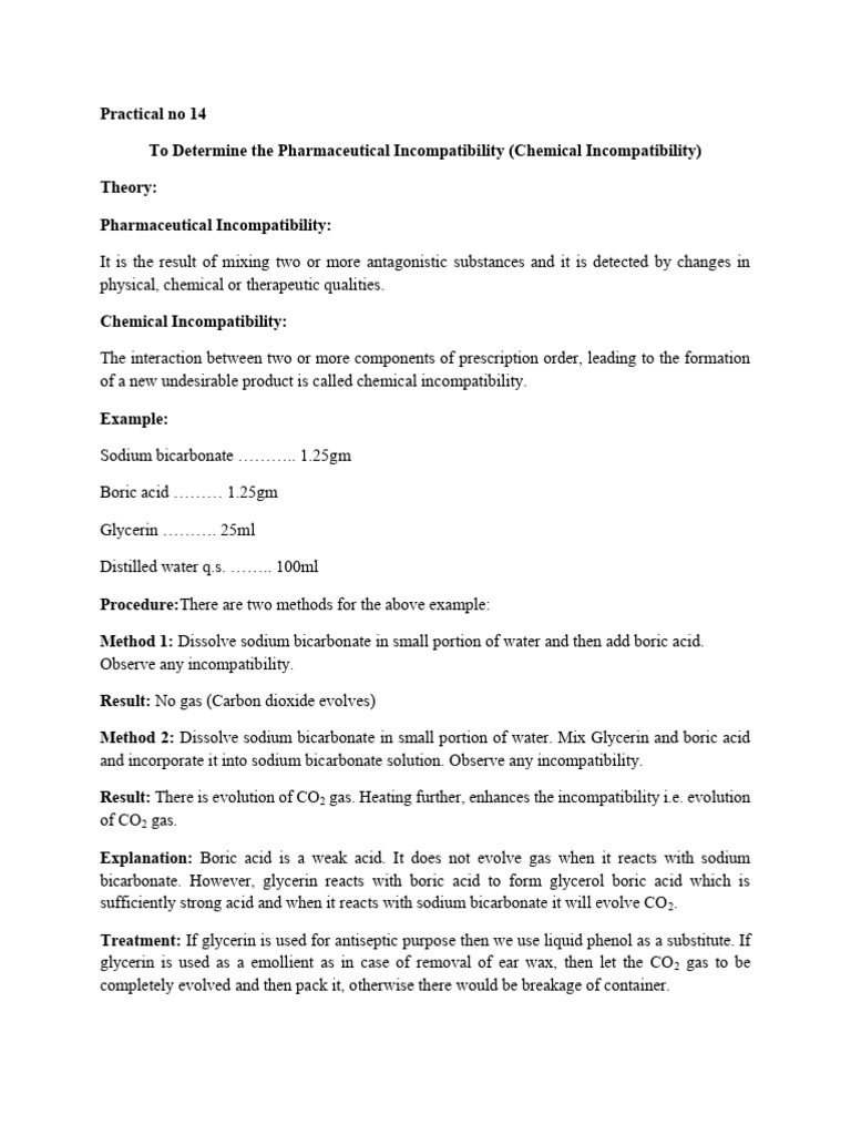 Dispensing Practical No 14 | PDF