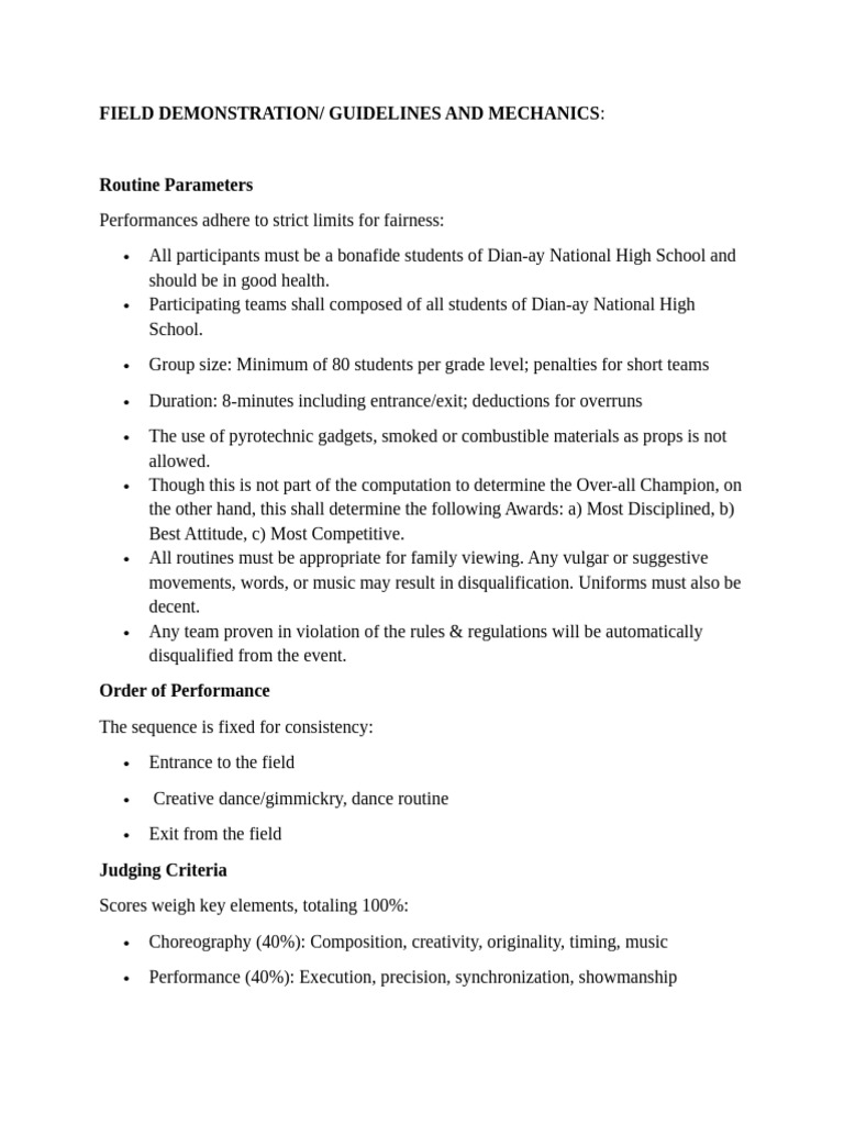 Field Demonstration Guidelines | PDF