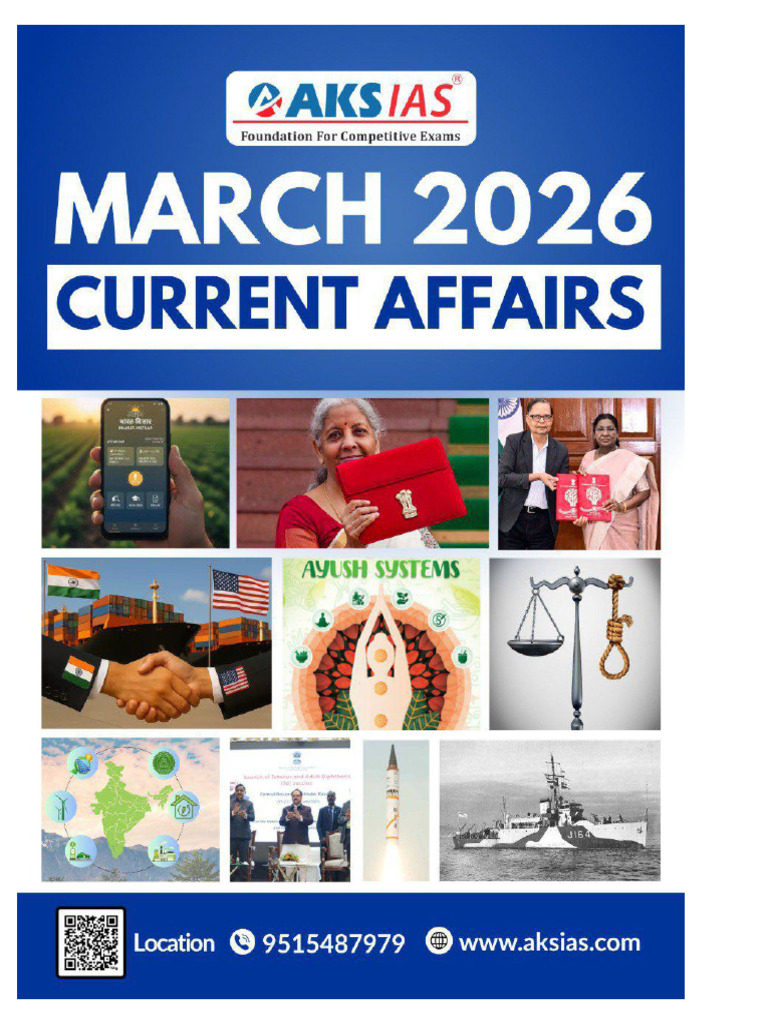 AKS IAS March Month 2026 Current Affairs Magazine | PDF | Death Row ...