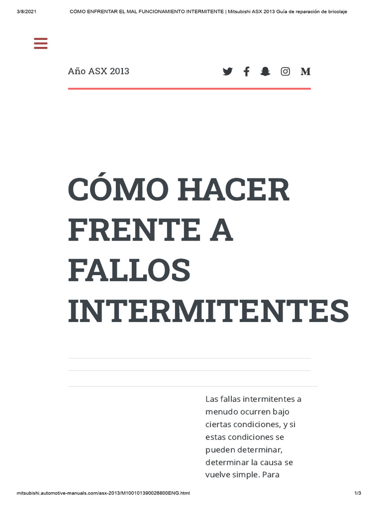 Fallos Intermitentes en Cables | PDF