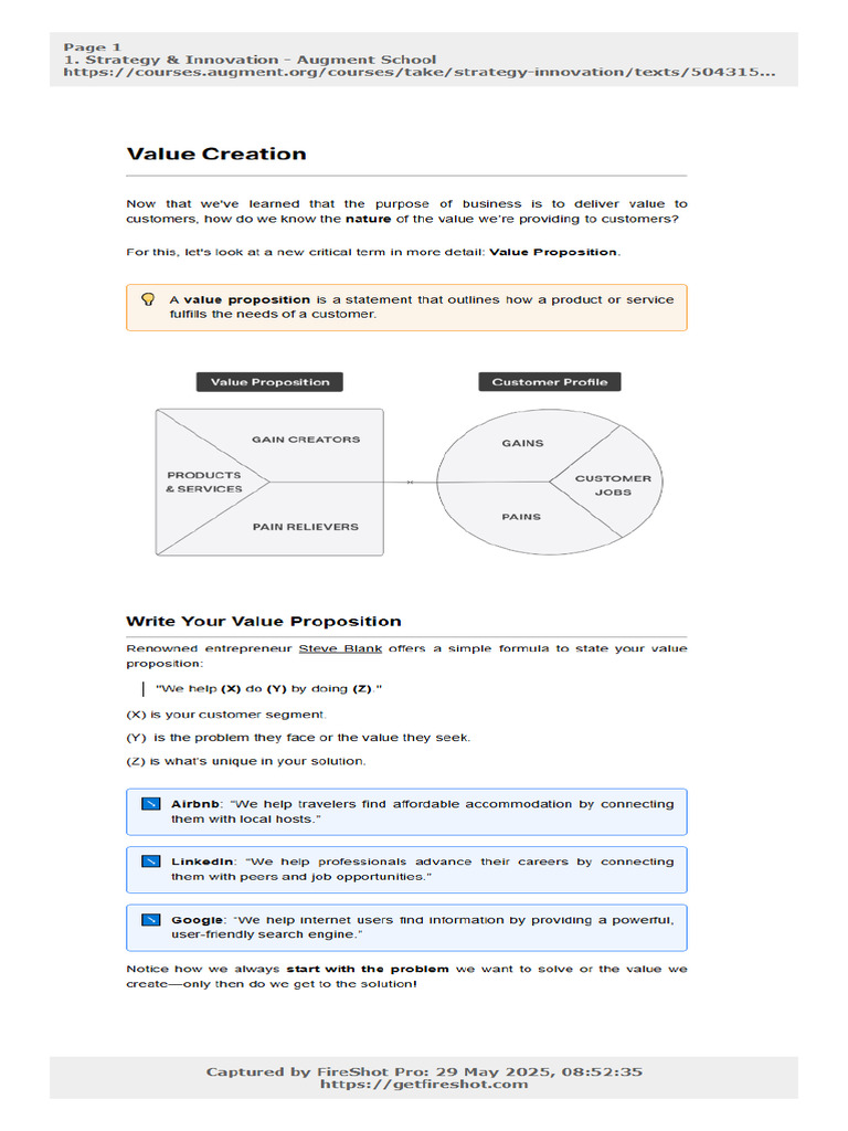 07-Defining Your Value Proposition | PDF
