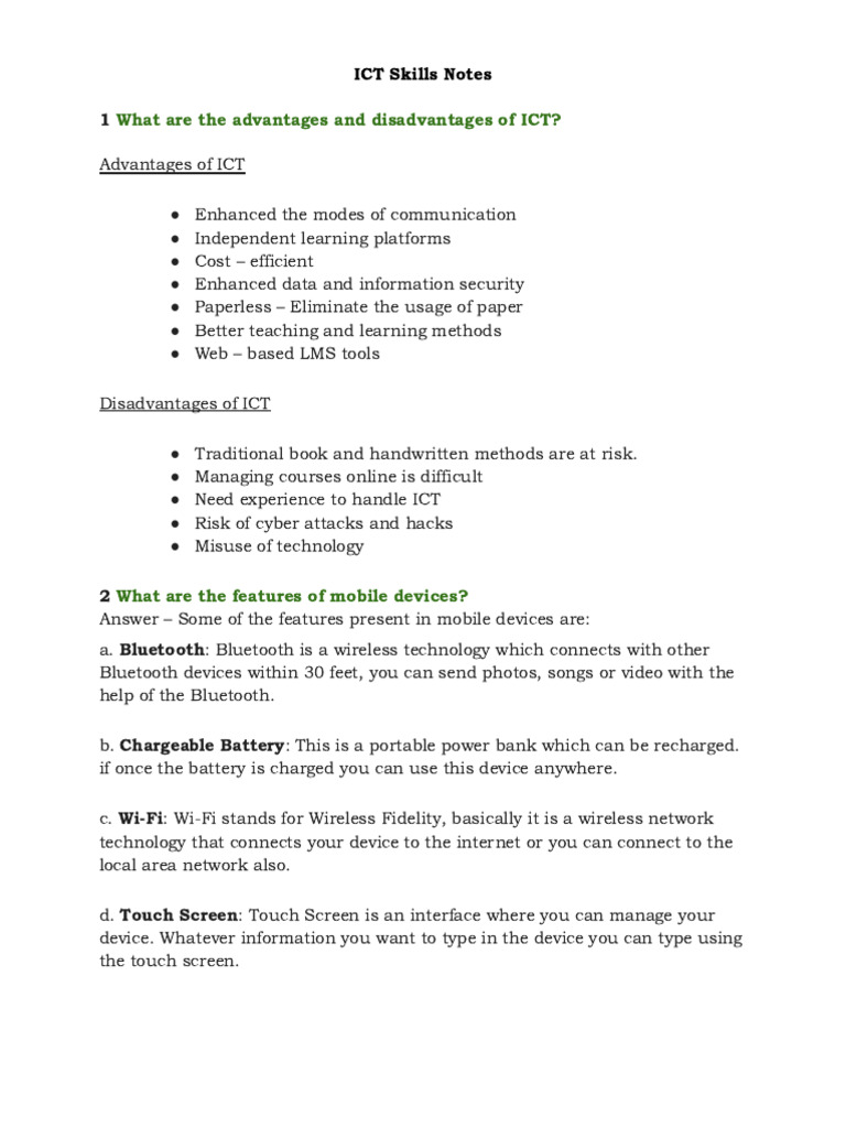 ICT Skills | PDF | Usb | Computer Data Storage