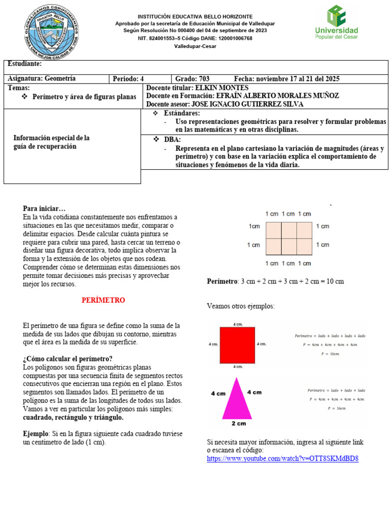 Guia 7 Geometria | PDF | Geometría | Geometría euclidiana