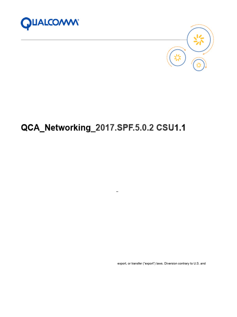 QCA_NETWORKING_2017_SPF_5_0_2_CSU1_1 | PDF | Ieee 802.11 | Computing