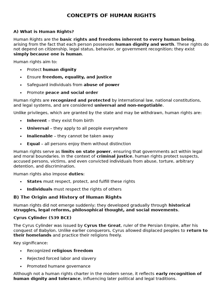 Concepts of Human Rights | PDF | Natural Law | Human Rights