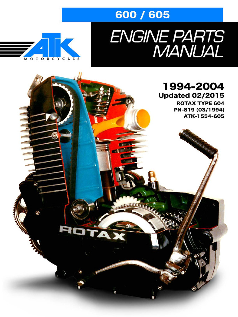 605 1994 2004 Engine Parts Rotax 604 | PDF | Manufactured Goods | Machines