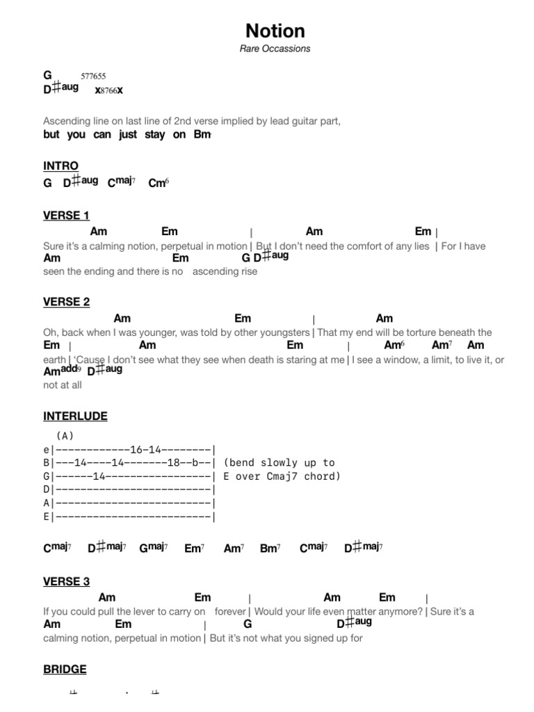 Notion | PDF | Song Structure | Song Forms