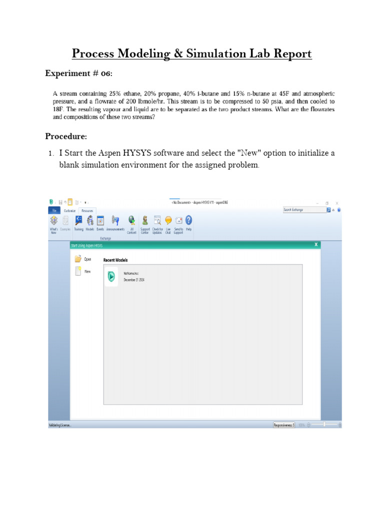 Process Modeling Lab 6 13 | PDF | Vapor | Gases