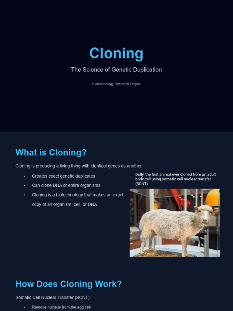 Cloning Biotechnology | PDF | Cloning | Reproduction
