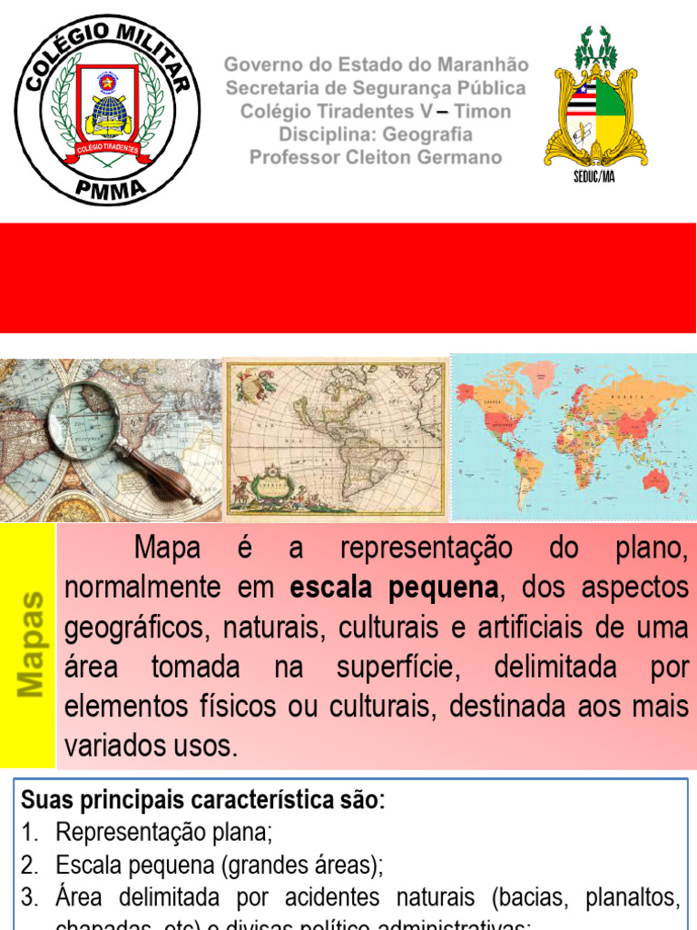 Mapas e Suas Representações - 4 | PDF | Mapa | Geografia