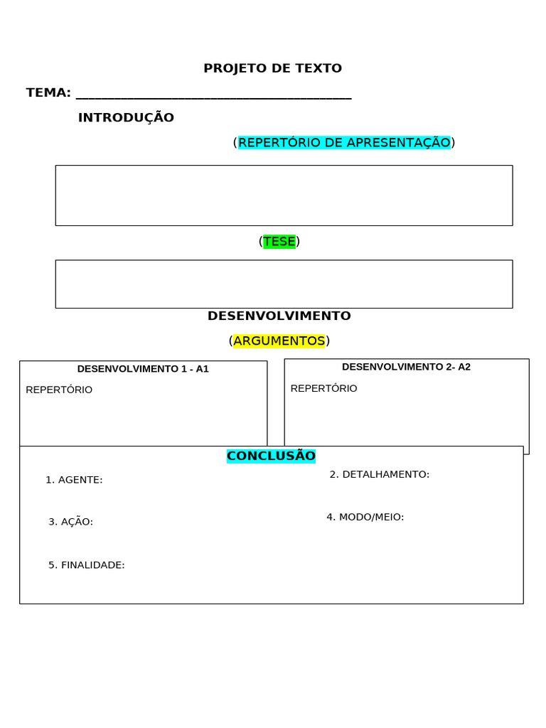 Projeto de Texto | PDF