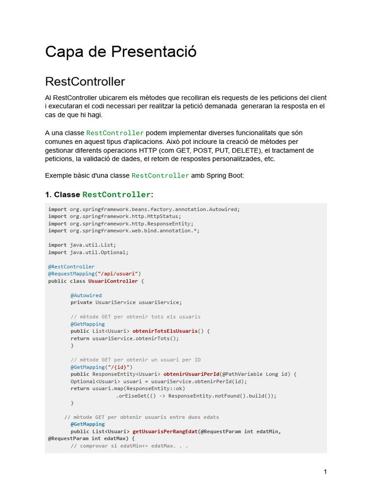Rest Controller | PDF