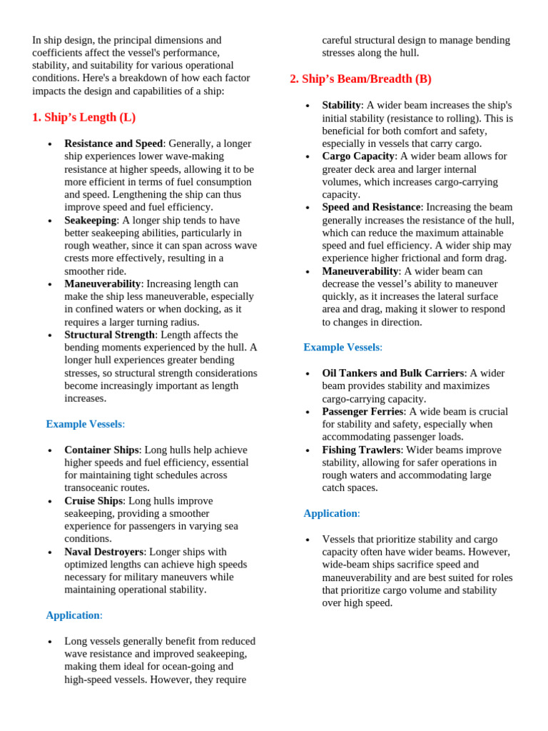 Ship Design Chap 2 Notes | PDF | Ships | Hull (Watercraft)