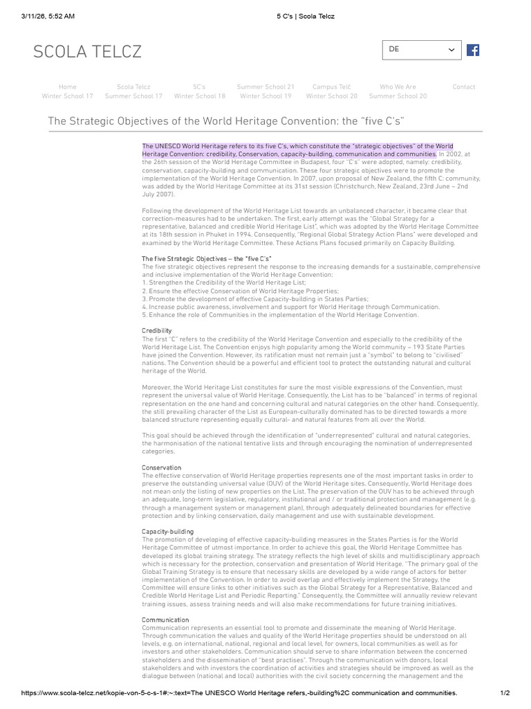 World Heritage | PDF | World Heritage Site | Capacity Building